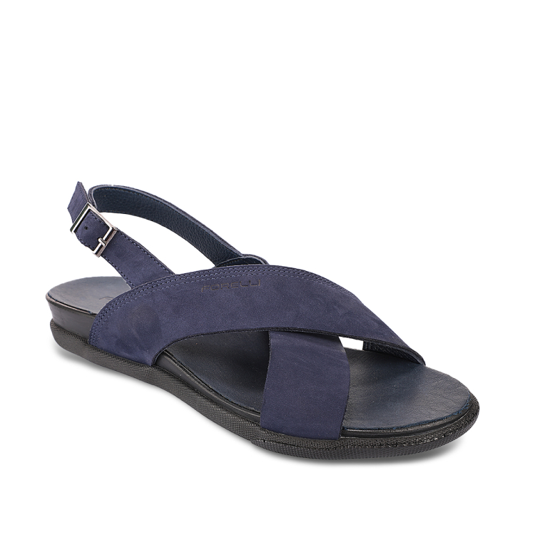 FUJI-G Kadın Deri Sandalet Lacivert - Forelli