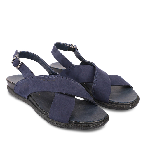 FUJI-G Kadın Deri Sandalet Lacivert - 2