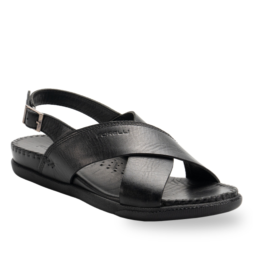 FUJI-G Kadın Deri Sandalet Siyah - Forelli (1)