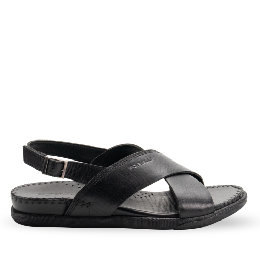 FUJI-G Kadın Deri Sandalet Siyah - 1