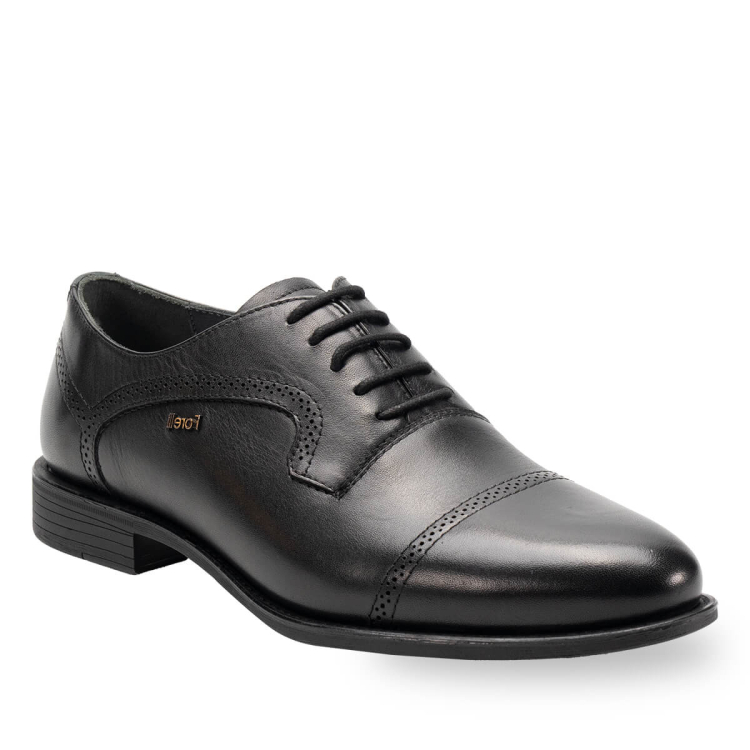 GALI-G Erkek Deri Ayakkabı Siyah - Forelli (1)