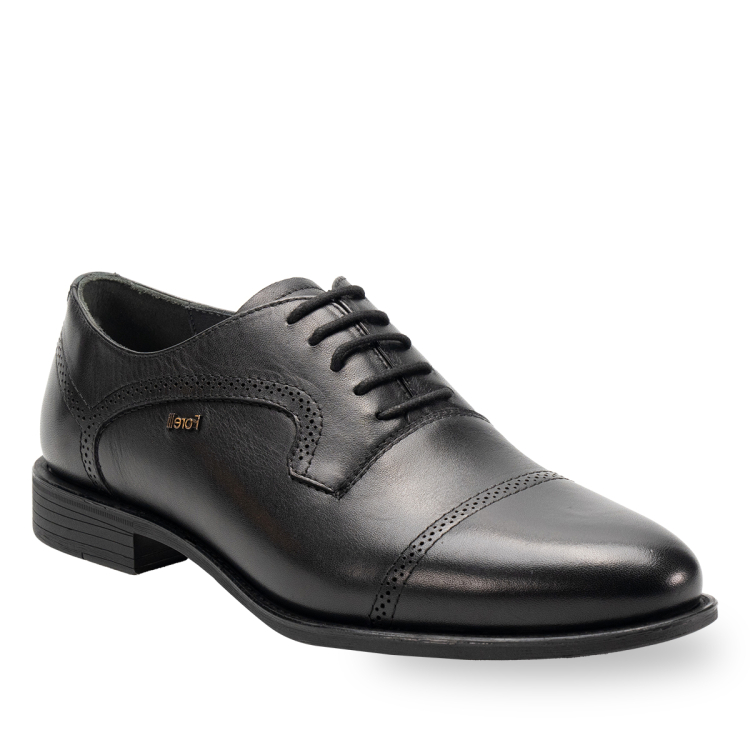 GALI-G Erkek Deri Ayakkabı Siyah - Forelli (1)