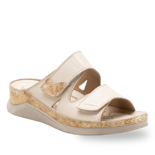 GRETA-H Kadın Deri Terlik Bej - 2