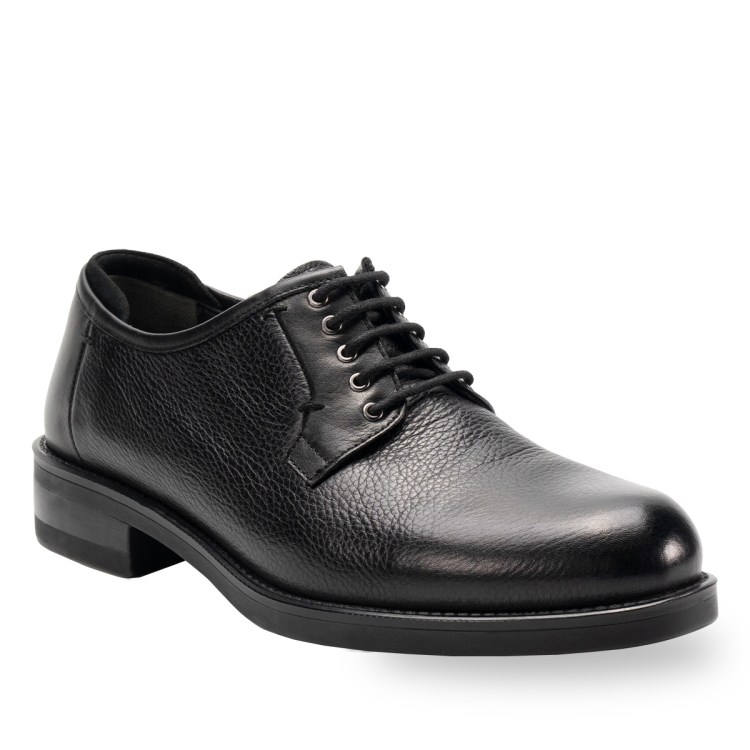 HALVARD-G Erkek Deri Ayakkabı Siyah - Forelli (1)