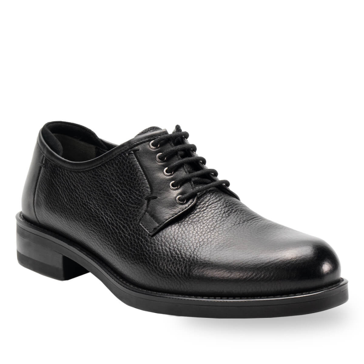 HALVARD-G Erkek Deri Ayakkabı Siyah - Forelli (1)