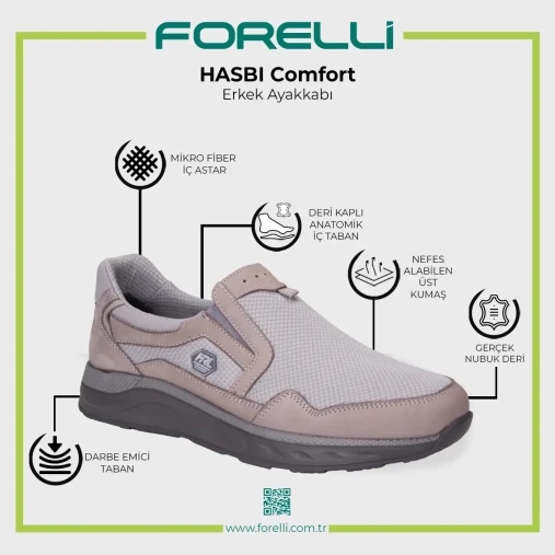 Forelli HASBI-G Comfort Erkek Ayakkabı Gri - 5