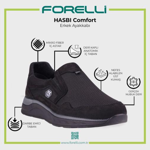 HASBI-G Comfort Erkek Ayakkabı Siyah - 5