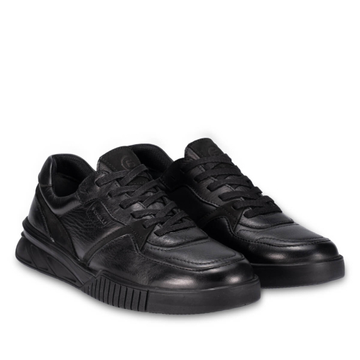 HECTOR-H Erkek Deri Ayakkabı Siyah - Forelli (1)
