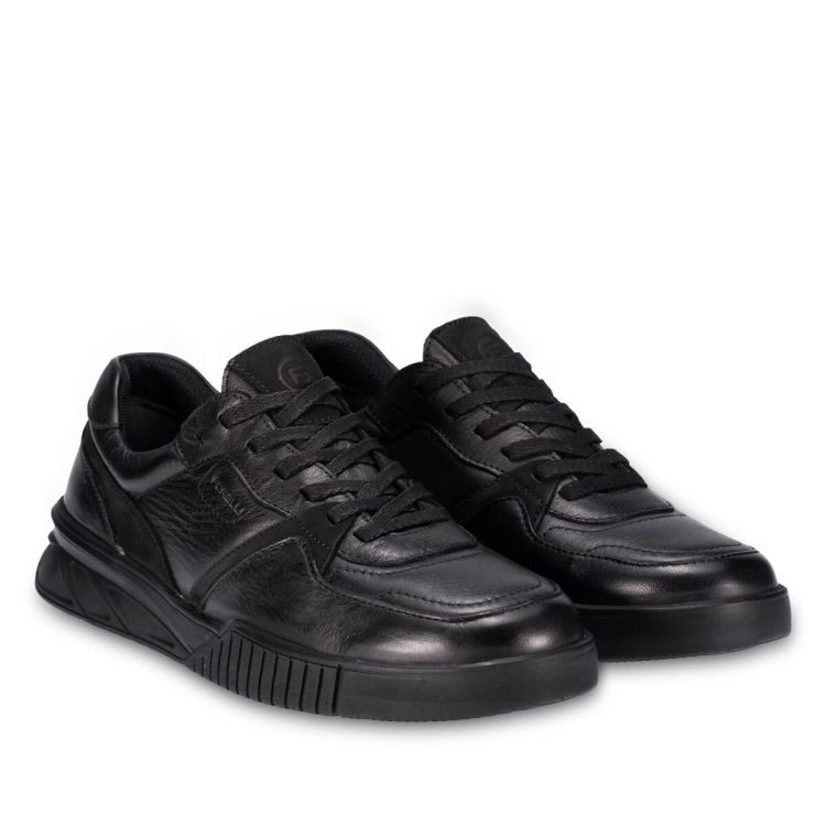 HECTOR-H Erkek Deri Ayakkabı Siyah - Forelli (1)