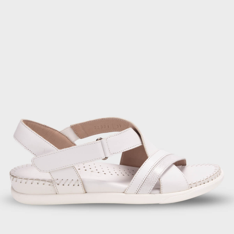 ILYA-G Kadın DeriSandalet Beyaz - Forelli