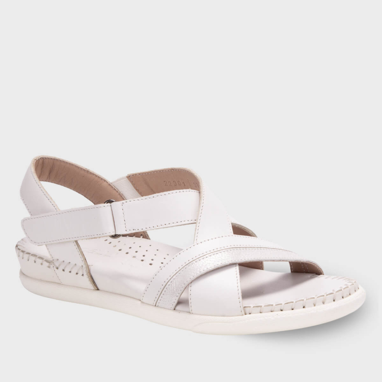 ILYA-G Kadın DeriSandalet Beyaz - Forelli (1)