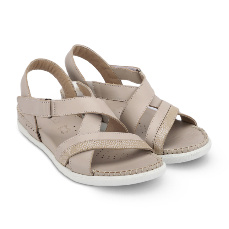 ILYA-G Kadın Deri Sandalet Gri - Forelli (1)