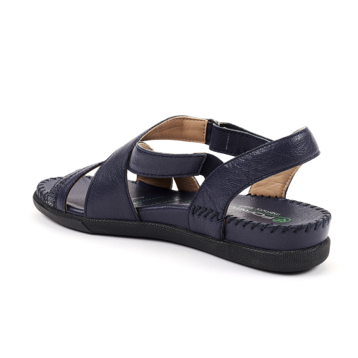 ILYA-G Kadın Deri Sandalet Lacivert - 2