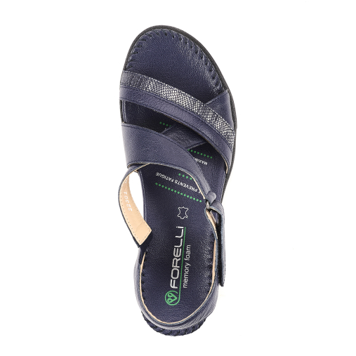 ILYA-G Kadın Deri Sandalet Lacivert - 6