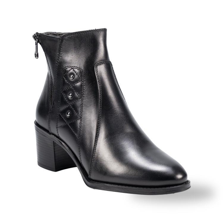 JASEN-G Kadın Deri Bot Siyah - Forelli (1)