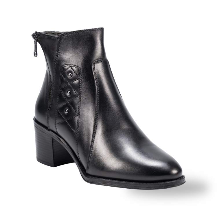 JASEN-G Kadın Deri Bot Siyah - Forelli (1)