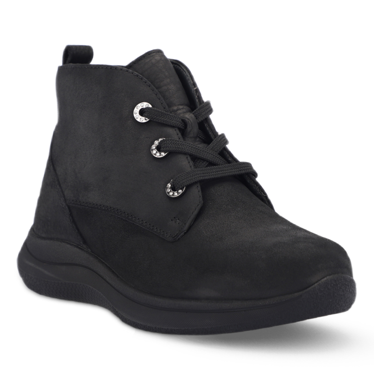 KAREN-G Kadın Deri Siyah Nubuk - Forelli