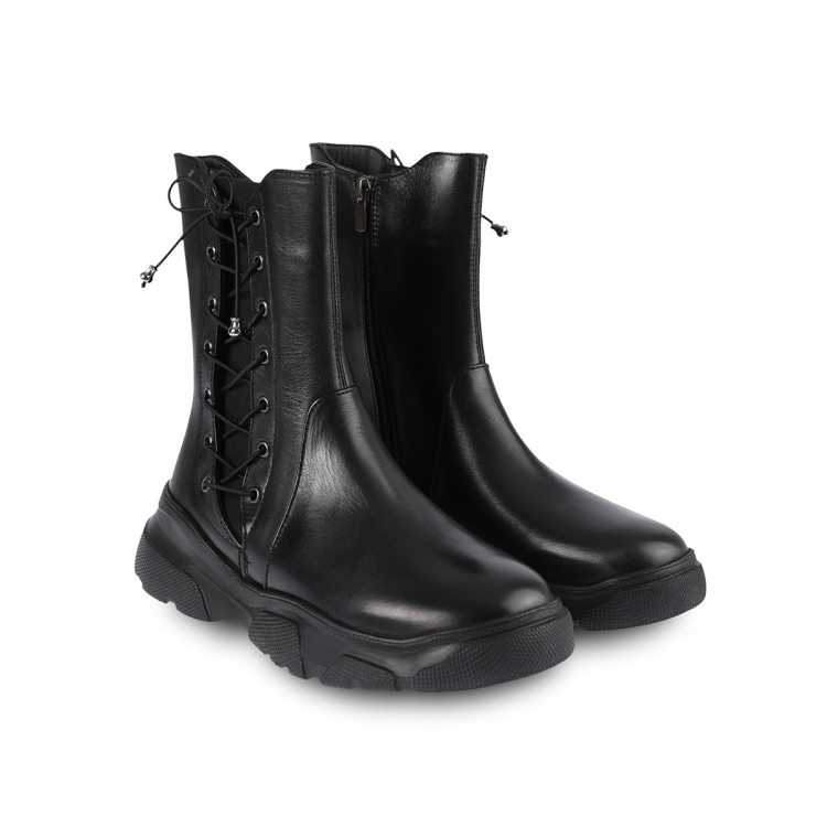 KINSEY-G Kadın Deri Bot Siyah - Forelli (1)