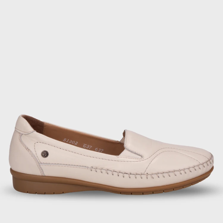 LADY-G Kadın Deri Hallux Ayakkabı Bej - Forelli