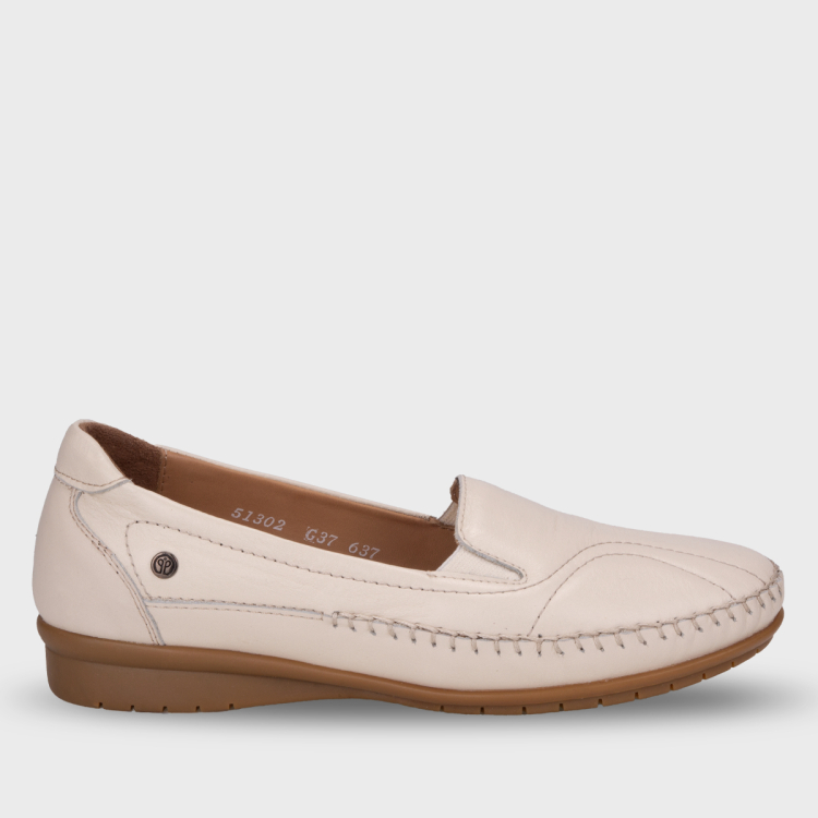 LADY-G Kadın Deri Hallux Ayakkabı Bej - Forelli