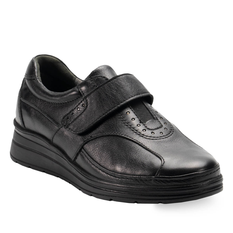 LARISA-H Kadın Deri Ayakkabı Siyah - Forelli (1)