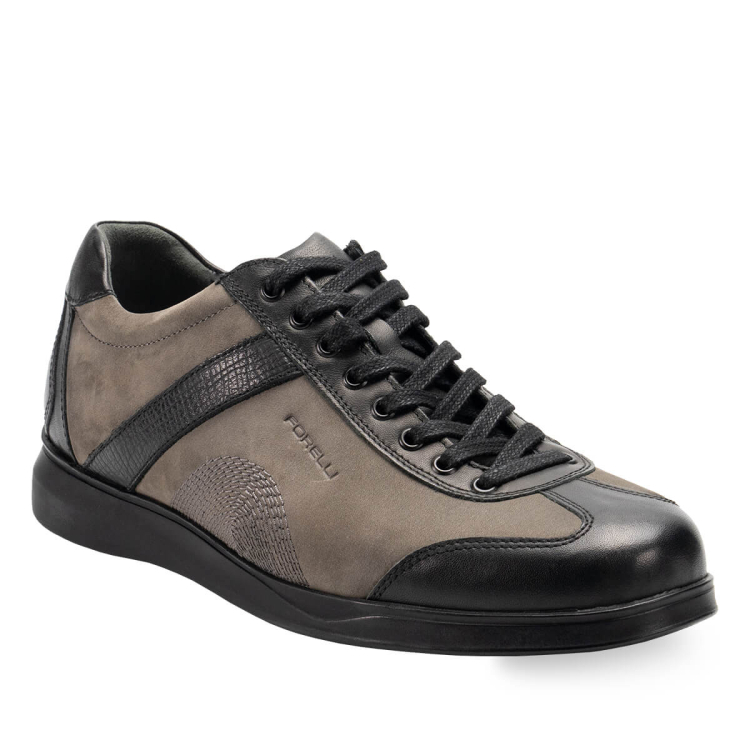 LENOX-G Erkek Deri Ayakkabı Siyah-Füme - Forelli (1)