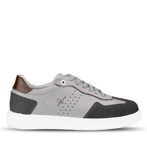 LEON-H Erkek Deri Ayakkabı Gri 