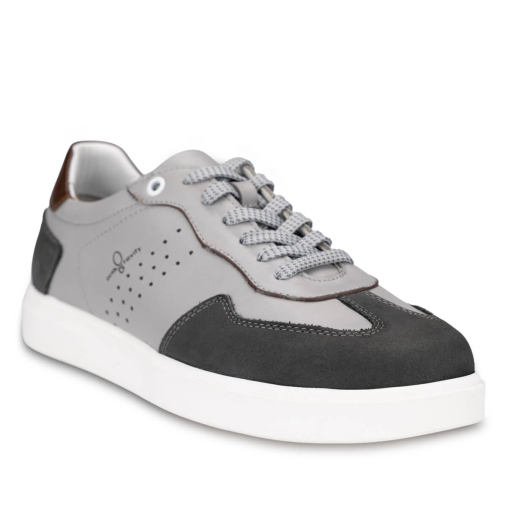 LEON-H Erkek Deri Ayakkabı Gri - 3