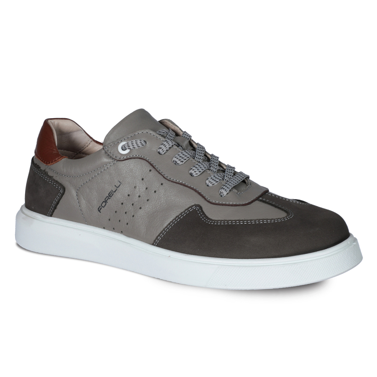 LEON-G Erkek Deri Ayakkabı Gri - Forelli