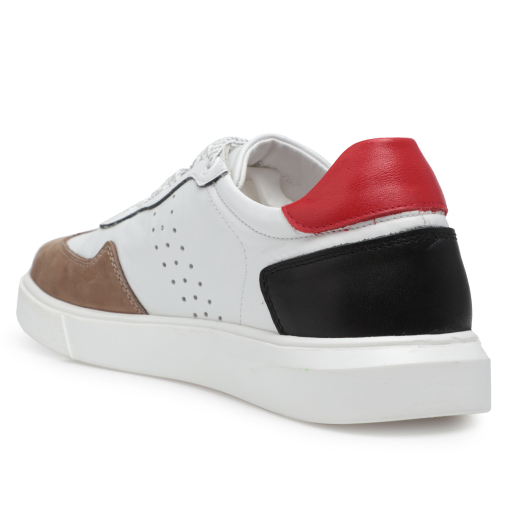 LEON-G Erkek Deri Ayakkabı Sütlü Kahve - Beyaz - 2