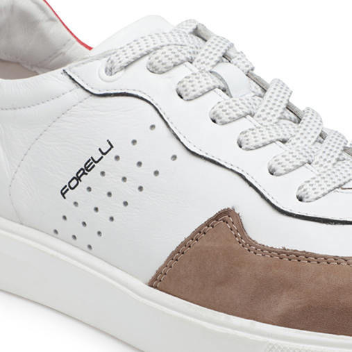 LEON-G Erkek Deri Ayakkabı Sütlü Kahve - Beyaz - 3