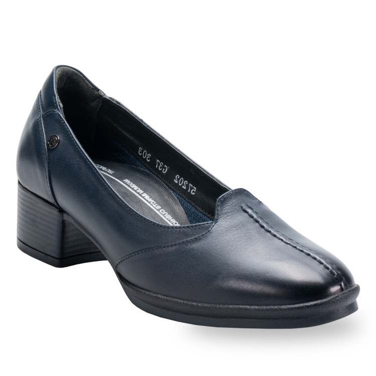 LEVIN-G Kadın Deri Ayakkabı Lacivert - Forelli (1)