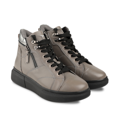 LEWA-G Kadın Deri Bot Füme - 3
