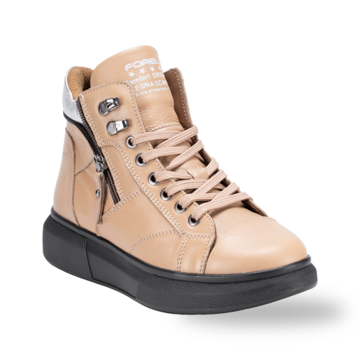 LEWA-G Kadın Deri Bot Vizon - Forelli (1)