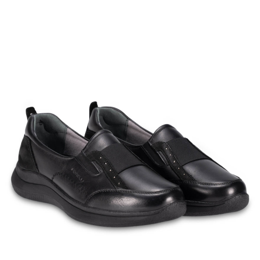 LIFE-D-G Kadın Deri Ayakkabı Siyah - Forelli (1)