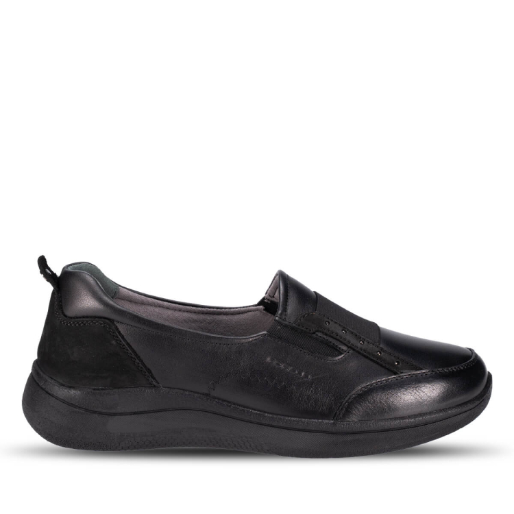 LIFE-D-G Kadın Deri Ayakkabı Siyah - Forelli