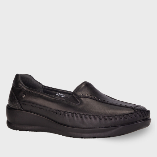 LINA-H Kadın Deri Ayakkabı Siyah - Forelli (1)