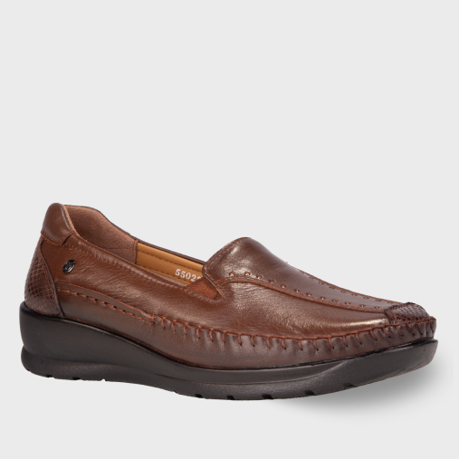 LINA-H Kadın Deri Ayakkabı Taba - 2