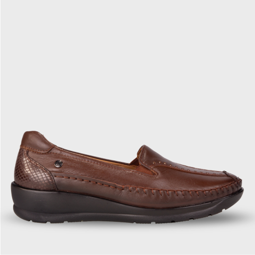 LINA-H Kadın Deri Ayakkabı Taba - Forelli