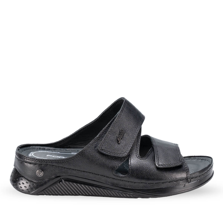 LINDA-G Kadın Deri Terlik Siyah - Forelli