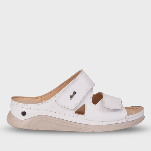 LINDA-G Kadın Deri Terlik Beyaz 