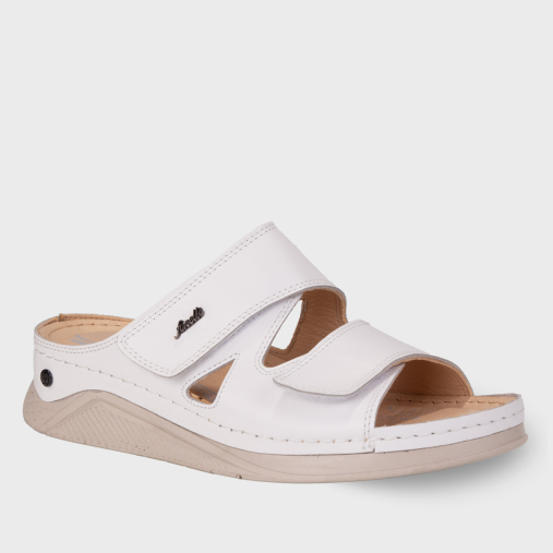 LINDA-G Kadın Deri Terlik Beyaz - 2