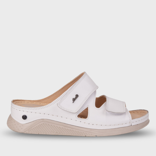 LINDA-G Kadın Deri Terlik Beyaz 