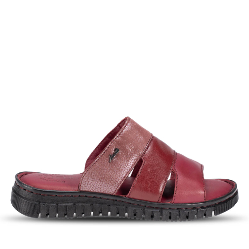 LUCI-G Kadın Deri Terlik Bordo - Forelli