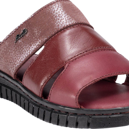 LUCI-G Kadın Deri Terlik Bordo - 5