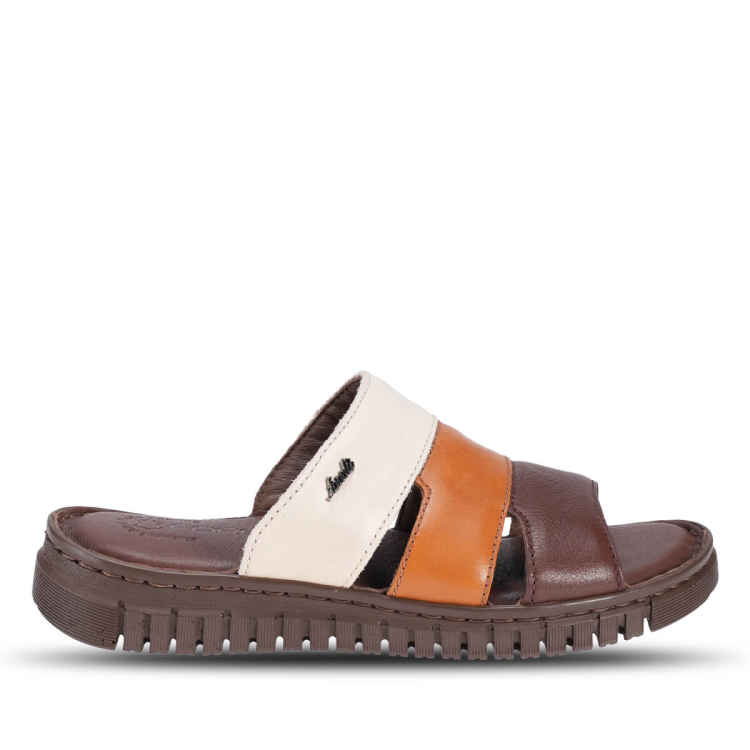 LUCI-G Kadın Deri Terlik Kahve - Forelli