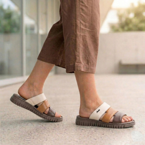 LUCI-G Kadın Deri Terlik Kahve - Forelli (1)