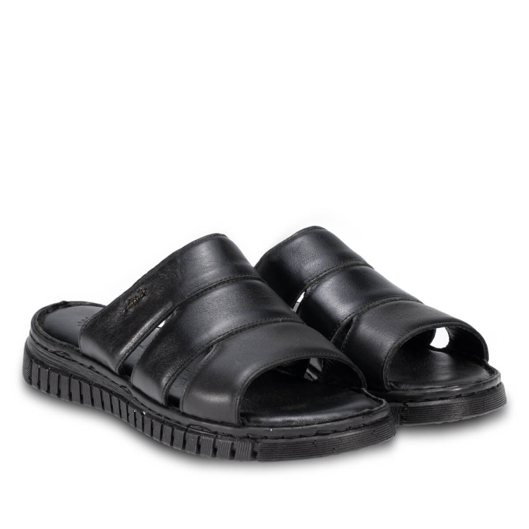 LUCI-G Kadın Deri Terlik Siyah-Soft - Forelli (1)