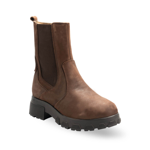 LUNA-G Kadın Deri Bot Kahve Nubuk - Forelli (1)