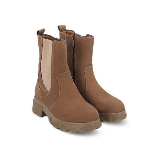 LUNA-G Kadın Deri Bot Kum Nubuk - 3